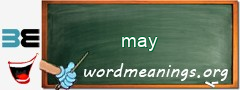 WordMeaning blackboard for may